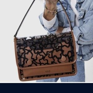 Medium Transparent and Brown Tous Crossbody Bag